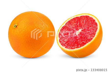Grapefruit isolated on white background ( image from camera) Grapefruit isolated on white background ( image from camera) 133408015