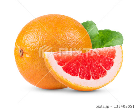 Grapefruit on white background 133408051