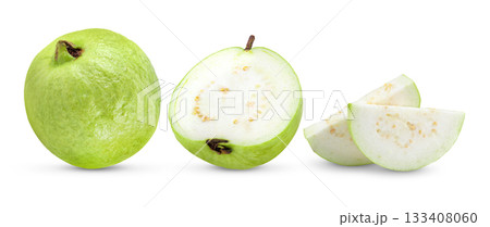 Guava fruit isolated on white 133408060