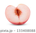 Pink Peach isolated on white background 133408088