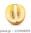 gold kiwi isolated on white background 133408095