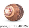 taro root isolated on white background 133408097