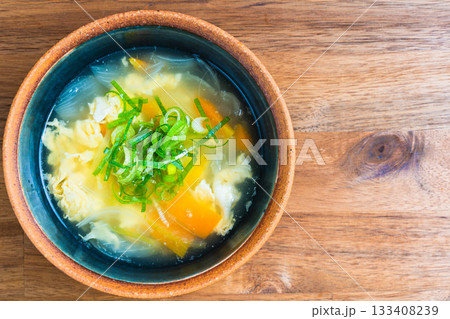 野菜と卵の中華スープ 野菜と卵の中華スープ 133408239
