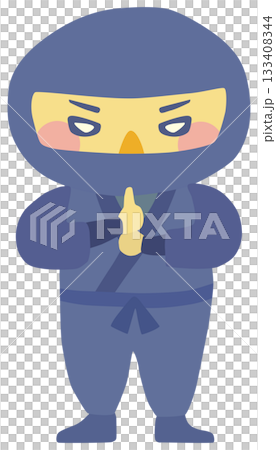 かわいい忍者のイラスト ベクター素材 133408344