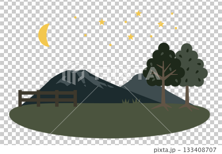 夜幕下的草地 133408707