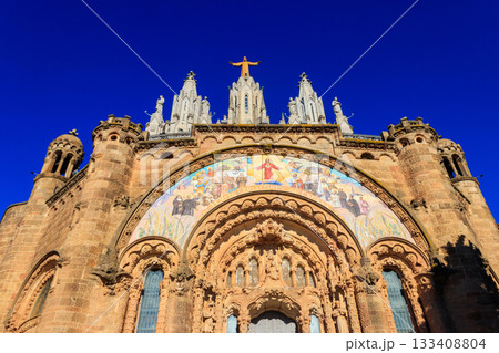 Expiatory Church of the Sacred Heart of Jesus on the summit of Mount Tibidabo in Barcelona, Catalonia, Spain Expiatory Church of the Sacred Heart of Jesus on the summit of Mount Tibidabo in Barcelona, Catalonia, Spain 133408804