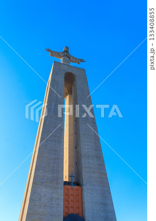 The Sanctuary of Christ the King (Cristo Rei) overlooking the city of Lisbon situated in Almada, in Portugal The Sanctuary of Christ the King (Cristo Rei) overlooking the city of Lisbon situated in Almada, in Portugal 133408855
