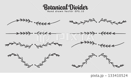 Vine line divider hand drawn for text layout separator decoration vector illustration Vine line divider hand drawn for text layout separator decoration vector illustration 133410524