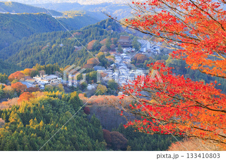 紅葉見頃な世界遺産吉野山 133410803