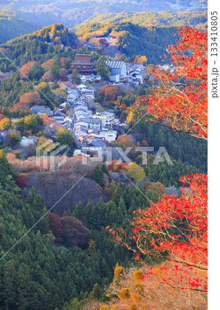 紅葉見頃な世界遺産吉野山 133410805
