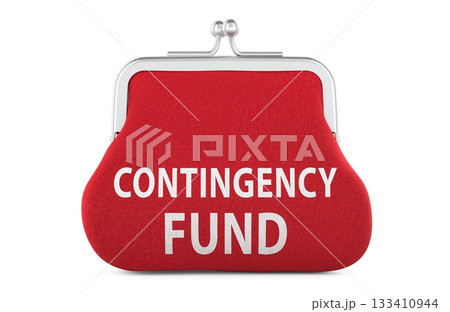 Contingency Fund concept with coin purse. 3D rendering 133410944