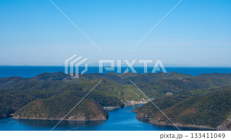 長崎県対馬烏帽子岳展望台からの風景 133411049