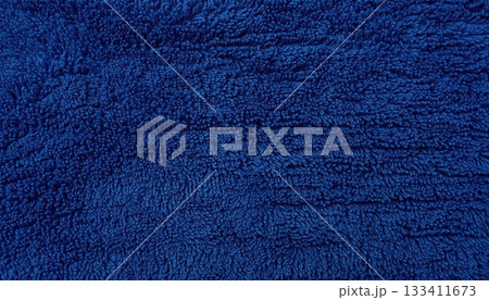 《AI画像》紺色のタオルのテクスチャー 133411673