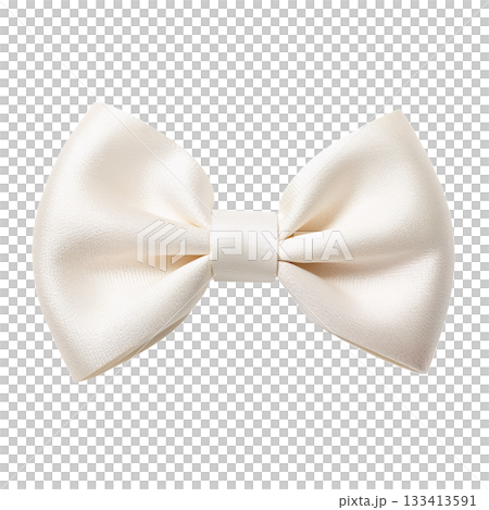 Elegant White Satin Bow Tie for Formal Occasions and Celebrations 133413591