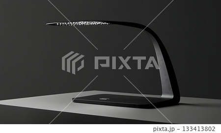 Modern Black Desk Lamp with Sleek Design and Bright LED 133413802