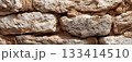 Textured stone wall background, showcasing natural stones in earthy tones and shapes. 133414510