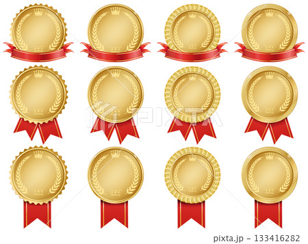 リボンと月桂樹のメダル 133416282