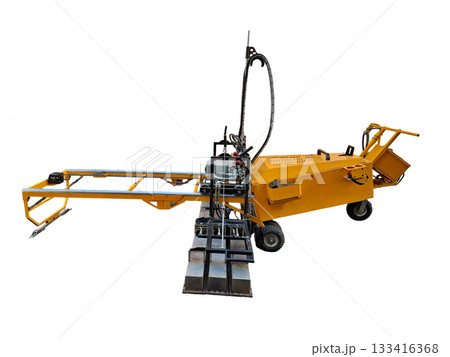 This asphalt heater recycler is designed to melt and reuse asphalt for efficient road repairs. It's often used on construction sites to ensure smooth resurfacing processes. This asphalt heater recycler is designed to melt and reuse asphalt for efficient road repairs. It's often used on construction sites to ensure smooth resurfacing processes. 133416368
