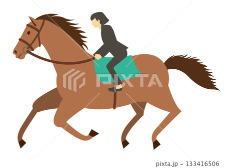 馬に乗るスーツを着た女性 馬に乗るスーツを着た女性 133416506