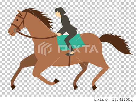 馬に乗るスーツを着た女性 馬に乗るスーツを着た女性 133416506