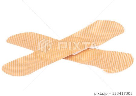 wound plaster isolated on white background wound plaster isolated on white background 133417303