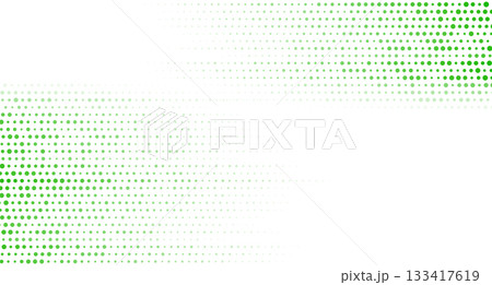 Bright green small halftone dots abstract hi-tech background 133417619