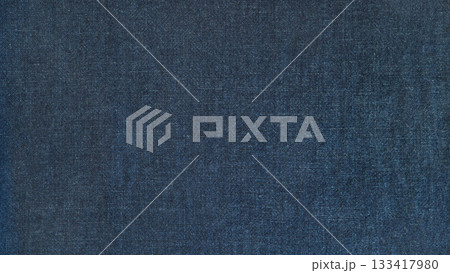 布生地テクスチャー背景　青色濃紺　無地　藍染　インディゴ 133417980