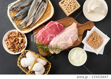 様々なタンパク質食材 様々なタンパク質食材 133418847
