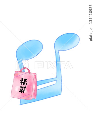 福袋の付いた音符 福袋の付いた音符 133418928