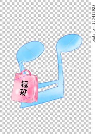 福袋の付いた音符 福袋の付いた音符 133418928