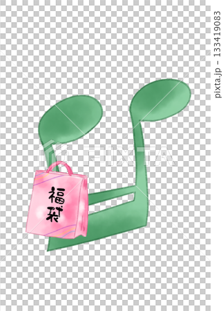 Musical note with lucky bag 133419083