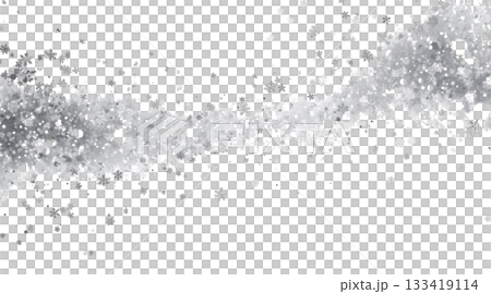 Winter snow scene background material - A photo-style collection of beautiful winter image background design materials with fantastic snow crystals and light particles dancing. 133419114