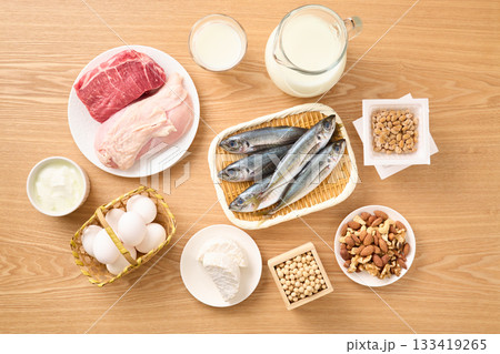 様々なタンパク質食材 様々なタンパク質食材 133419265