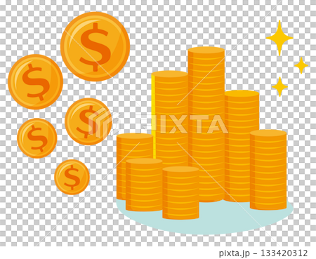 美元硬幣插圖 133420312