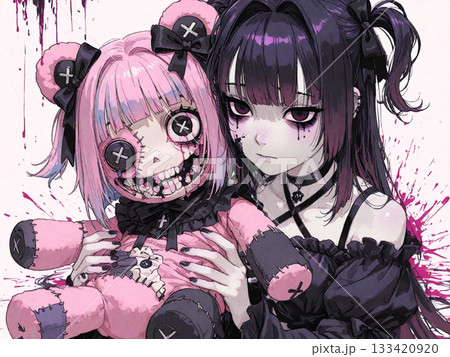 ダークかわいい女の子のイラスト素材 [133420920] - PIXTA