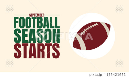 Football Season Starts, Excitement, Fans, and Game Day design templet 133421651