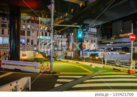 渋谷 工事 夜景 2022年7月 渋谷 工事 夜景 2022年7月 133421700