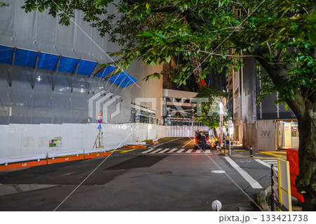 渋谷　工事　夜景　2022年7月 133421738