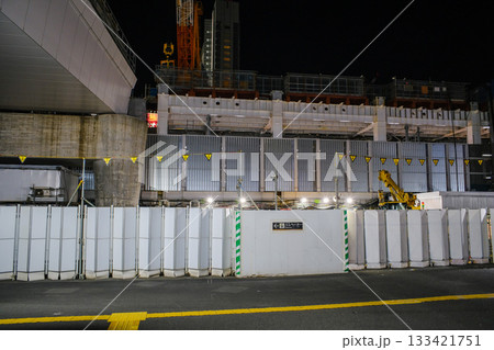 渋谷　工事　夜景　2022年7月 133421751