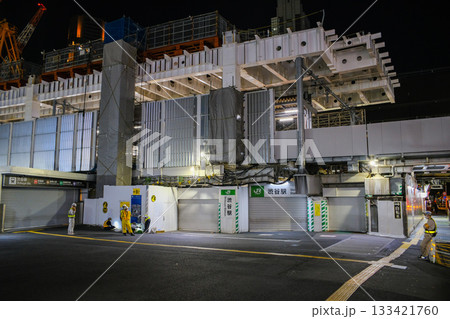 渋谷　工事　夜景　2022年7月 133421760