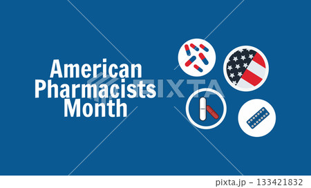 American Pharmacists Month Healthcare Support Design Medicines, syringe and more. Great for cards, banners, posters, social media and more. 133421832