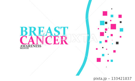 Breast Cancer awareness month BCAM is observed every year in October, to increase awareness of the disease and templet 133421837