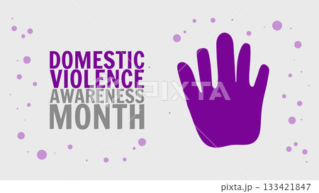 Domestic Violence Awareness Month Support Design templet is observed every year in october 133421847