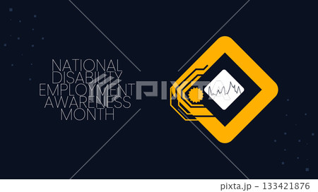 National Disability Employment Awareness Month every year on October, design templet National Disability Employment Awareness Month every year on October, design templet 133421876