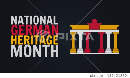 German American heritage Month. Happy holiday celebrate annual in October design templet 133421880
