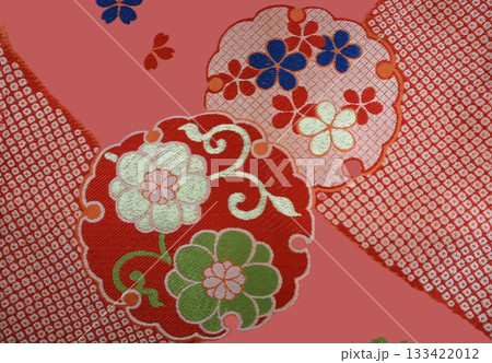花柄のアンティーク帯地 花柄のアンティーク帯地 133422012
