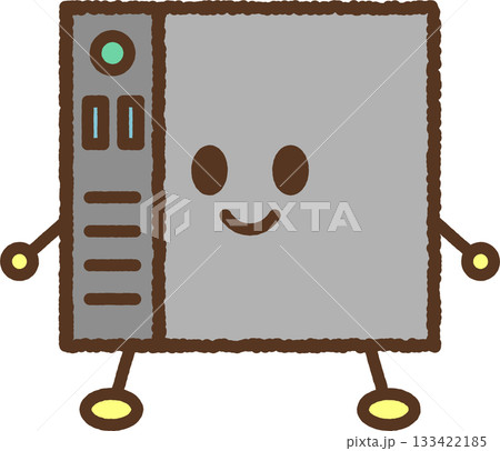 手書き風のキャラクターイラストアイコン　PC 133422185