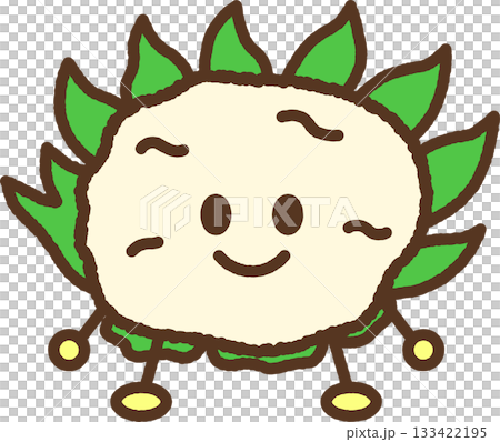 手繪角色插畫圖示：花椰菜 133422195