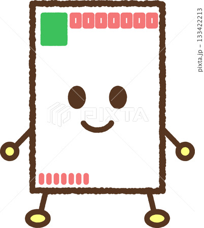 手書き風のキャラクターイラストアイコン ハガキ 手書き風のキャラクターイラストアイコン ハガキ 133422213