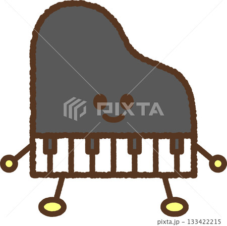 手書き風のキャラクターイラストアイコン ピアノ 手書き風のキャラクターイラストアイコン ピアノ 133422215